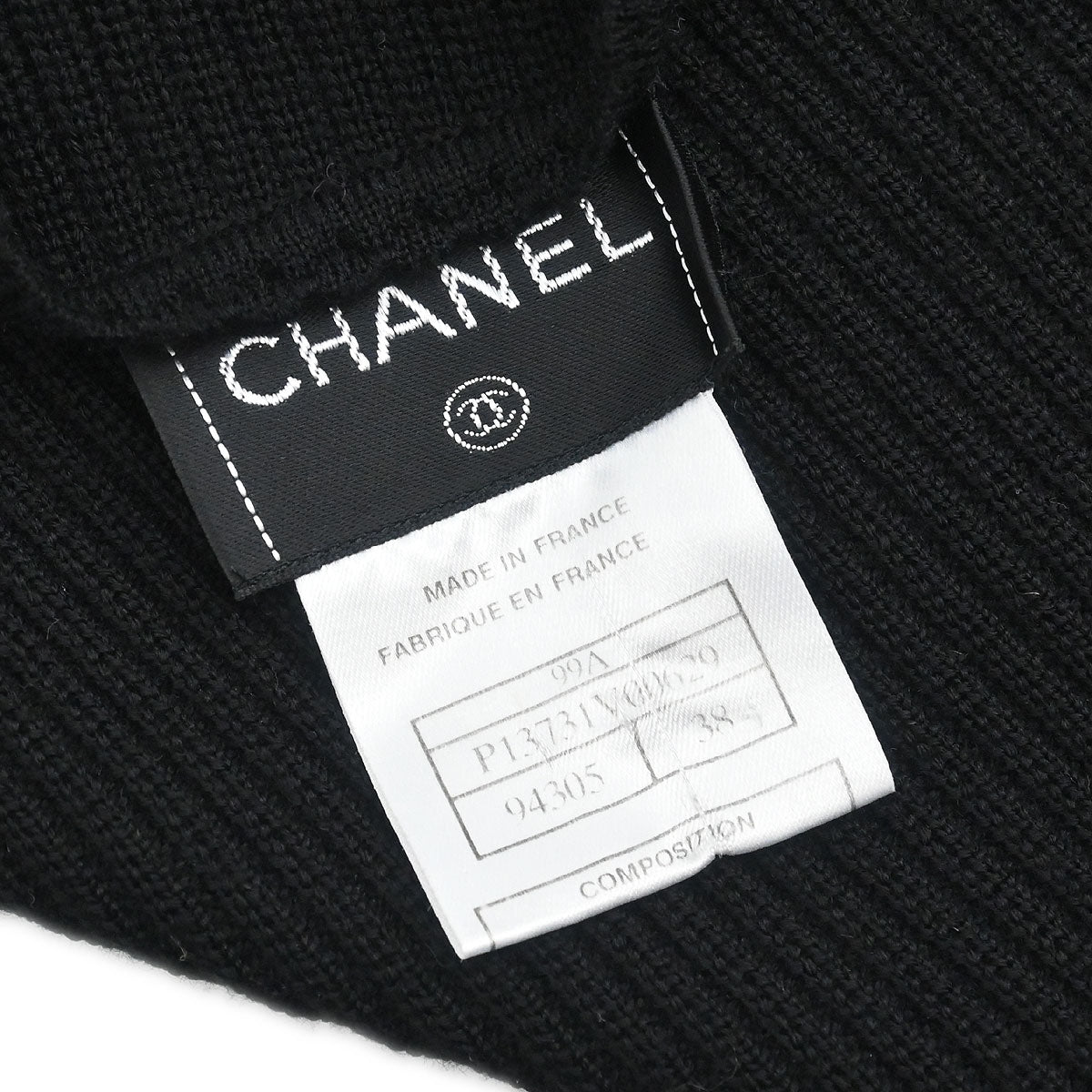 Chanel 1999 Sleeveless Vest Knit Top Black #38