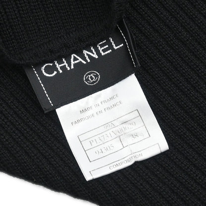 Chanel 1999 Sleeveless Vest Knit Top Black #38