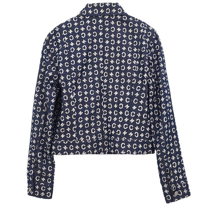 Celine 2005 Denim Jacket C Macadam Navy #40