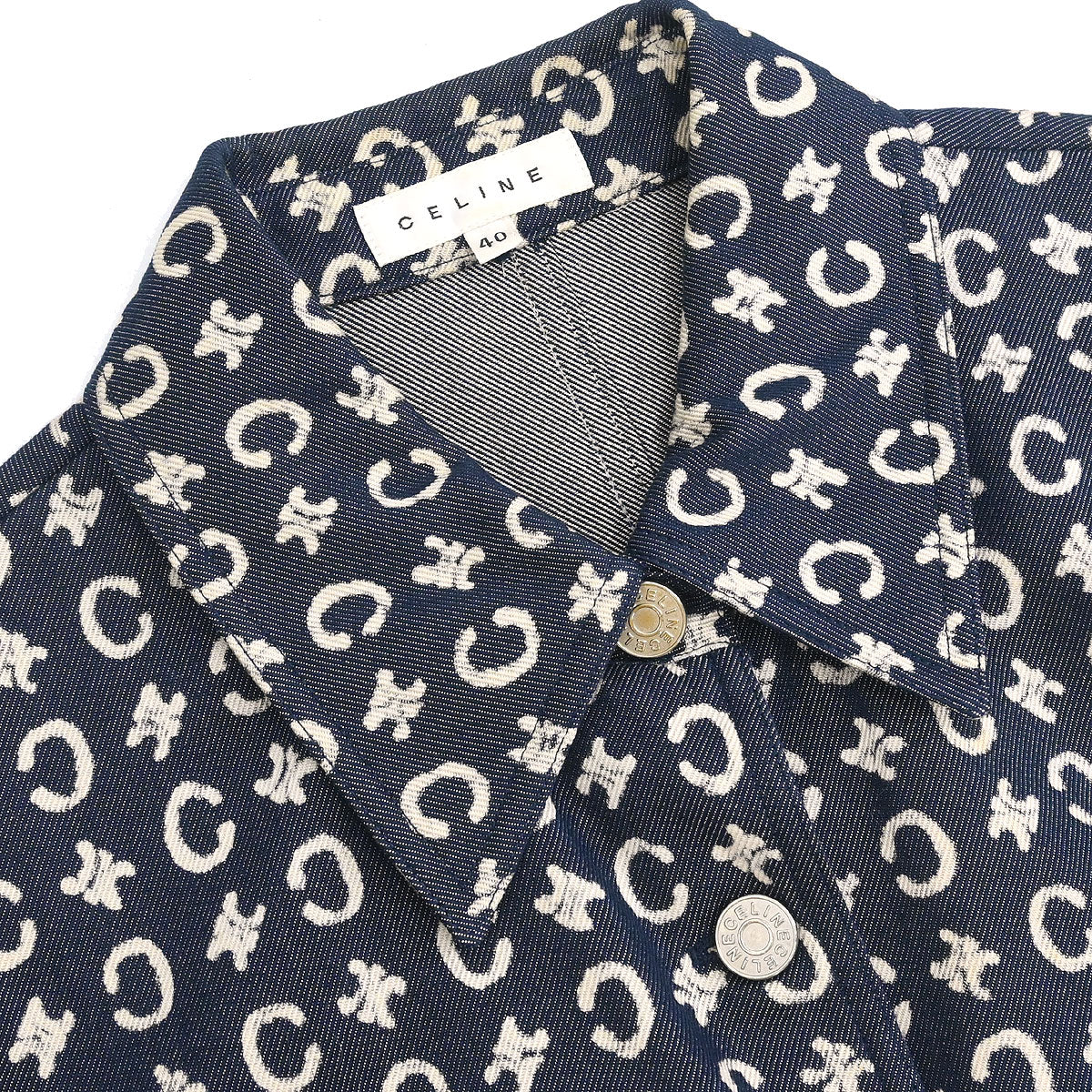 Celine 2005 Denim Jacket C Macadam Navy #40
