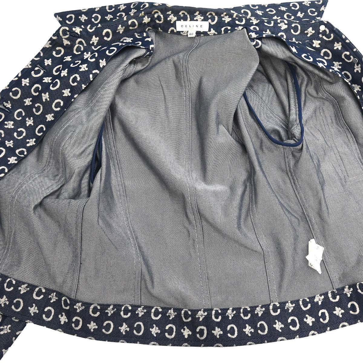 Celine 2005 Denim Jacket C Macadam Navy #40
