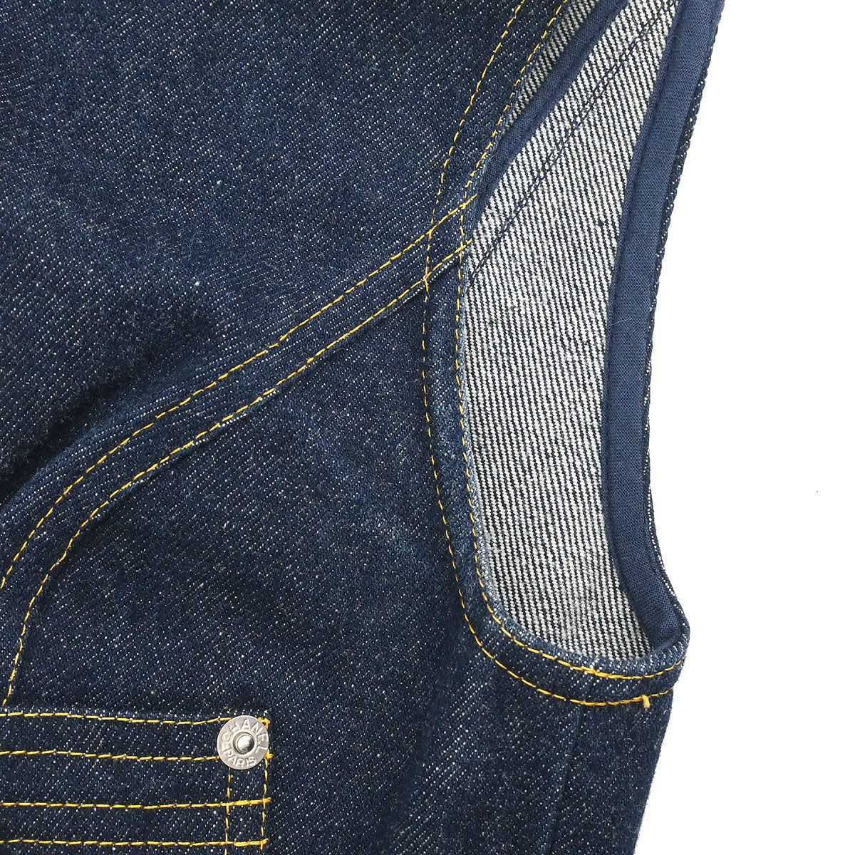 Chanel Setup Suit Jacket Skirt Denim Navy #36 #38