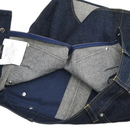 Chanel Setup Suit Jacket Skirt Denim Navy #36 #38