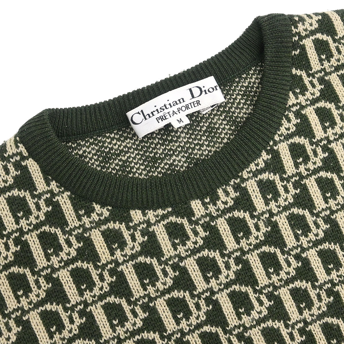 Christian Dior Top Sweater Trotter Dark Green #M