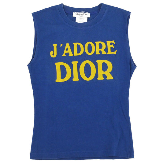 Christian 2002 Dior Sleeveless Tank Top Blue #36