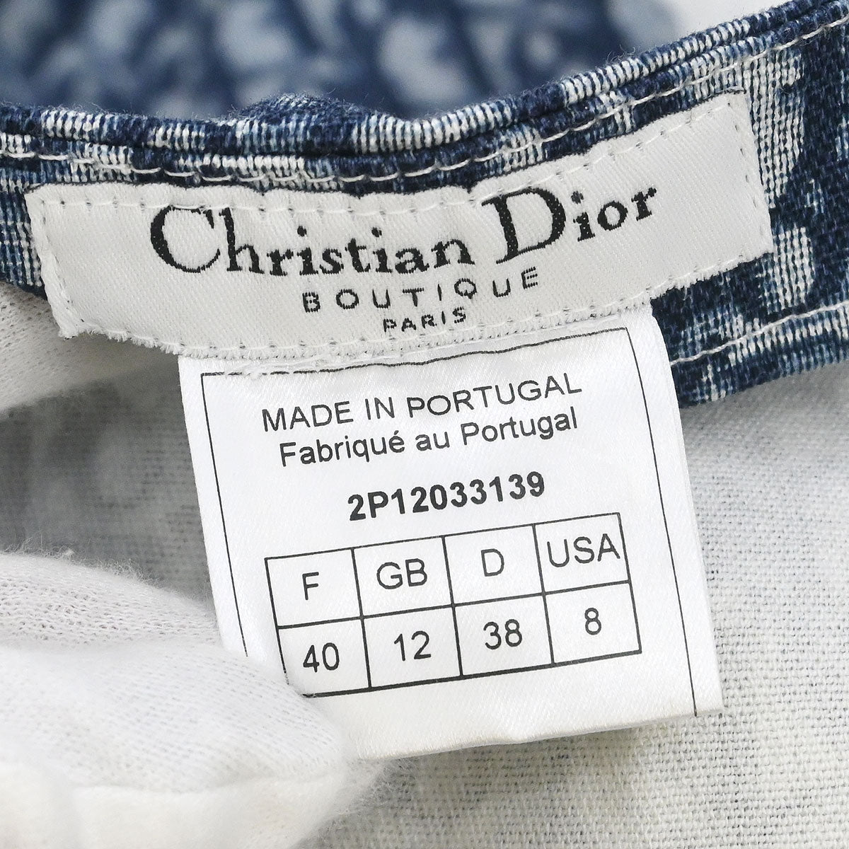 Christian Dior 2002 Trotter Skirt Navy #40
