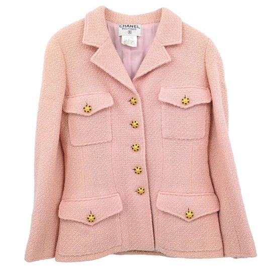 Chanel 1996 Single Breasted Jacket Pink #42