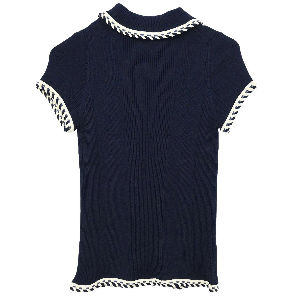 Chanel 2006 Zip Up Top Navy #36