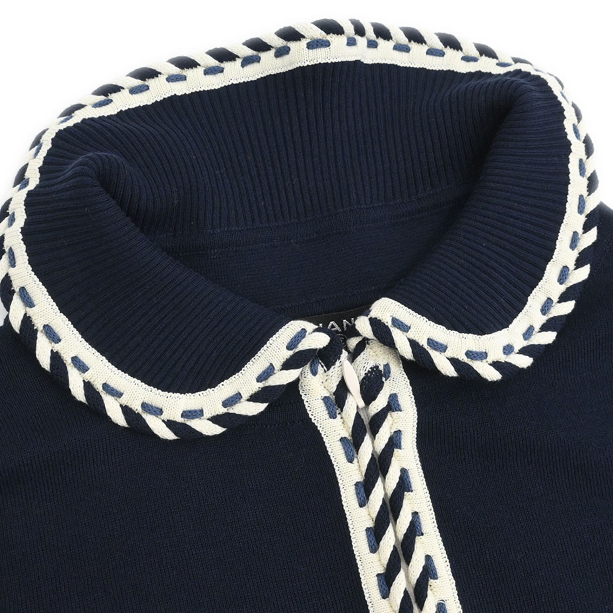 Chanel 2006 Zip Up Top Navy #36