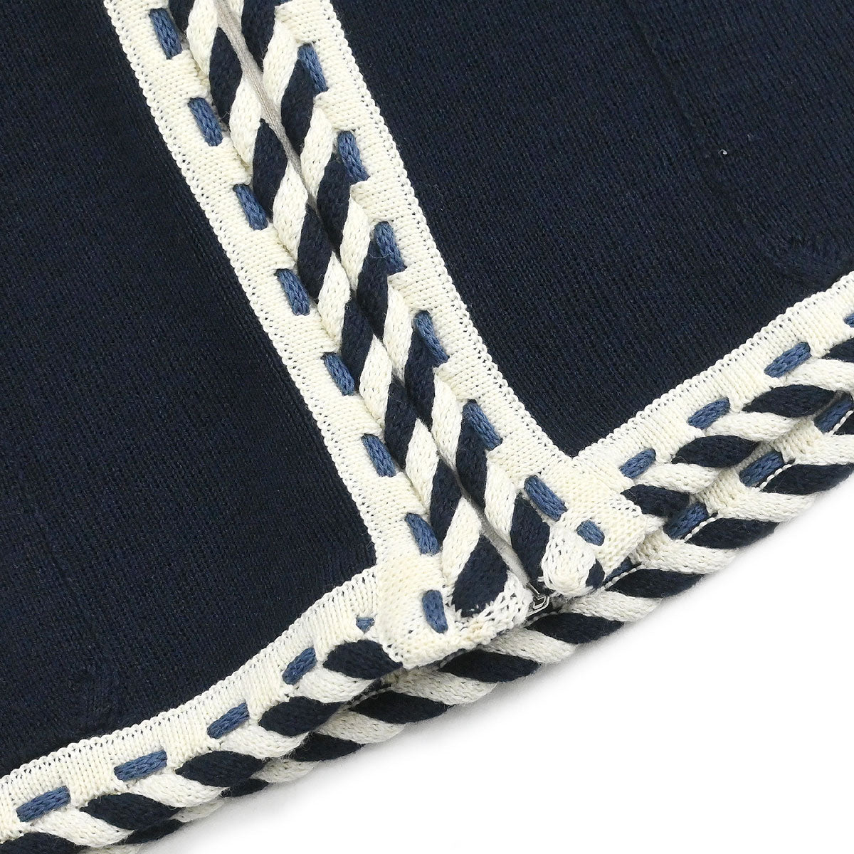 Chanel 2006 Zip Up Top Navy #36