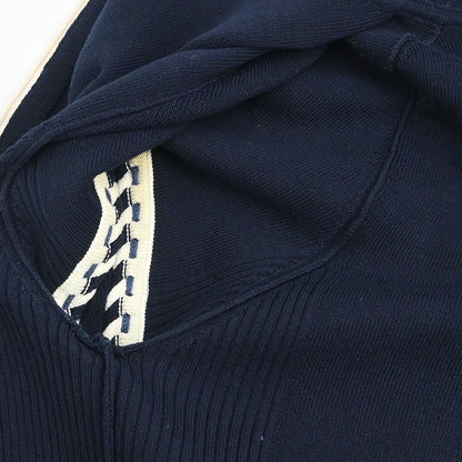 Chanel 2006 Zip Up Top Navy #36