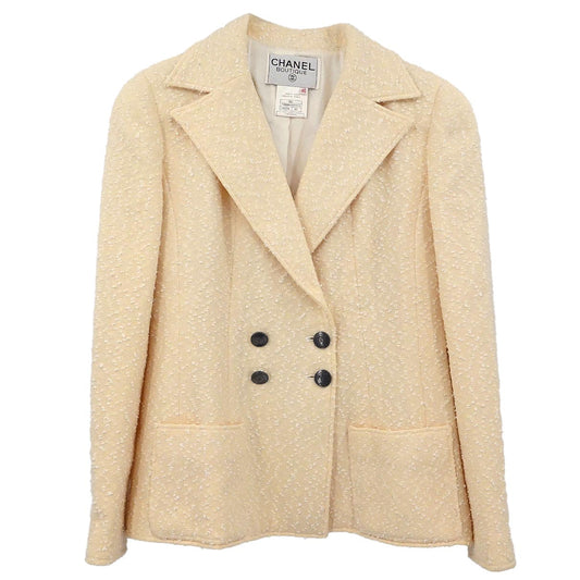 Chanel 1997 Double Breasted Jacket Ivory #40