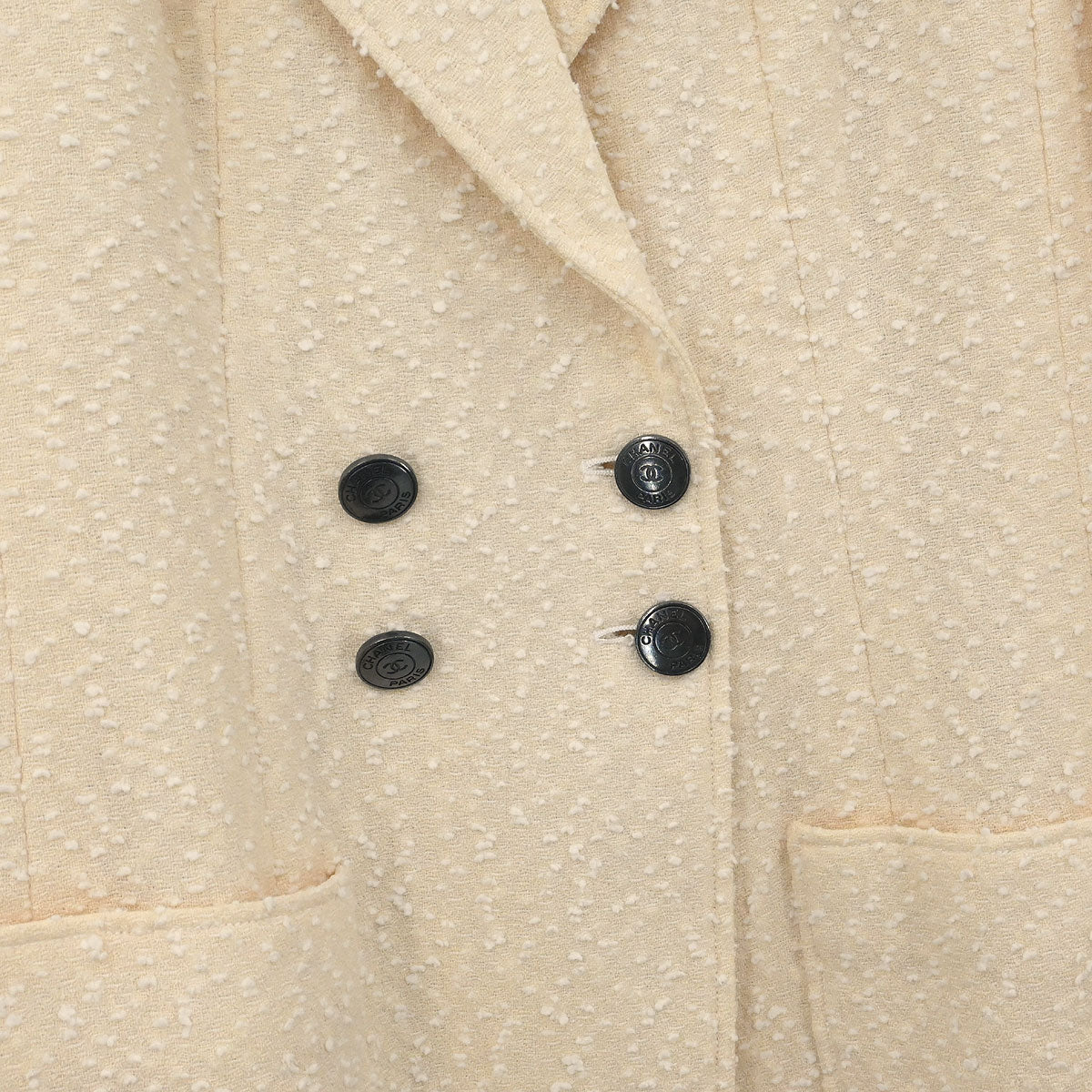 Chanel 1997 Double Breasted Jacket Ivory #40