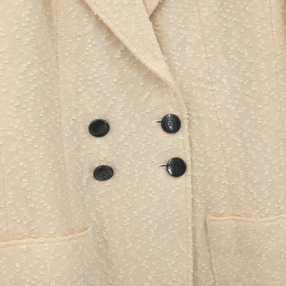 Chanel 1997 Double Breasted Jacket Ivory #40