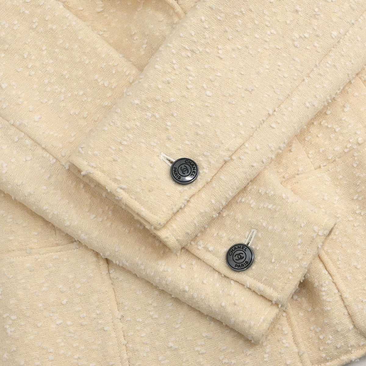 Chanel 1997 Double Breasted Jacket Ivory #40