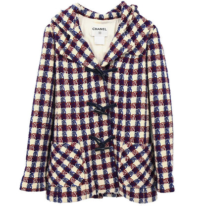 Chanel Hooded Duffel Coat Ivory Wool #38