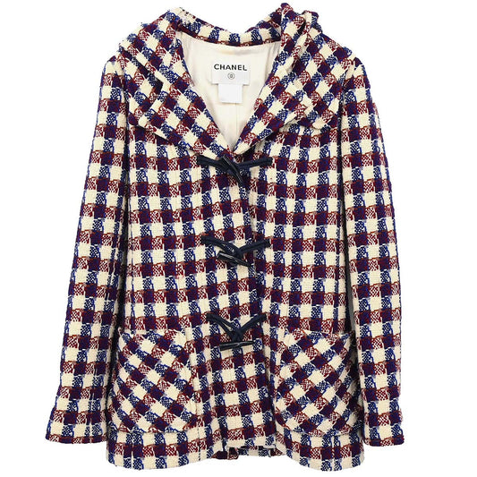 Chanel Hooded Duffel Coat Ivory Wool #38