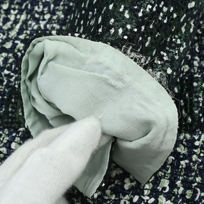 Chanel 2018-2019 Collarless Single Breasted Tweed Jacket Green  #44