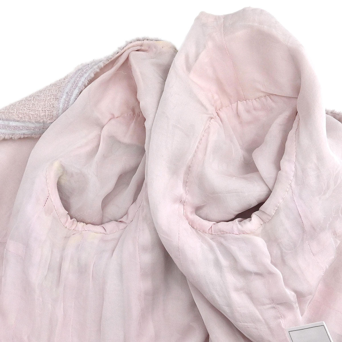Chanel 2009 Collarless Single Breasted Jacket Light Pink #42