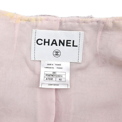 Chanel 2009 Collarless Single Breasted Jacket Light Pink #42