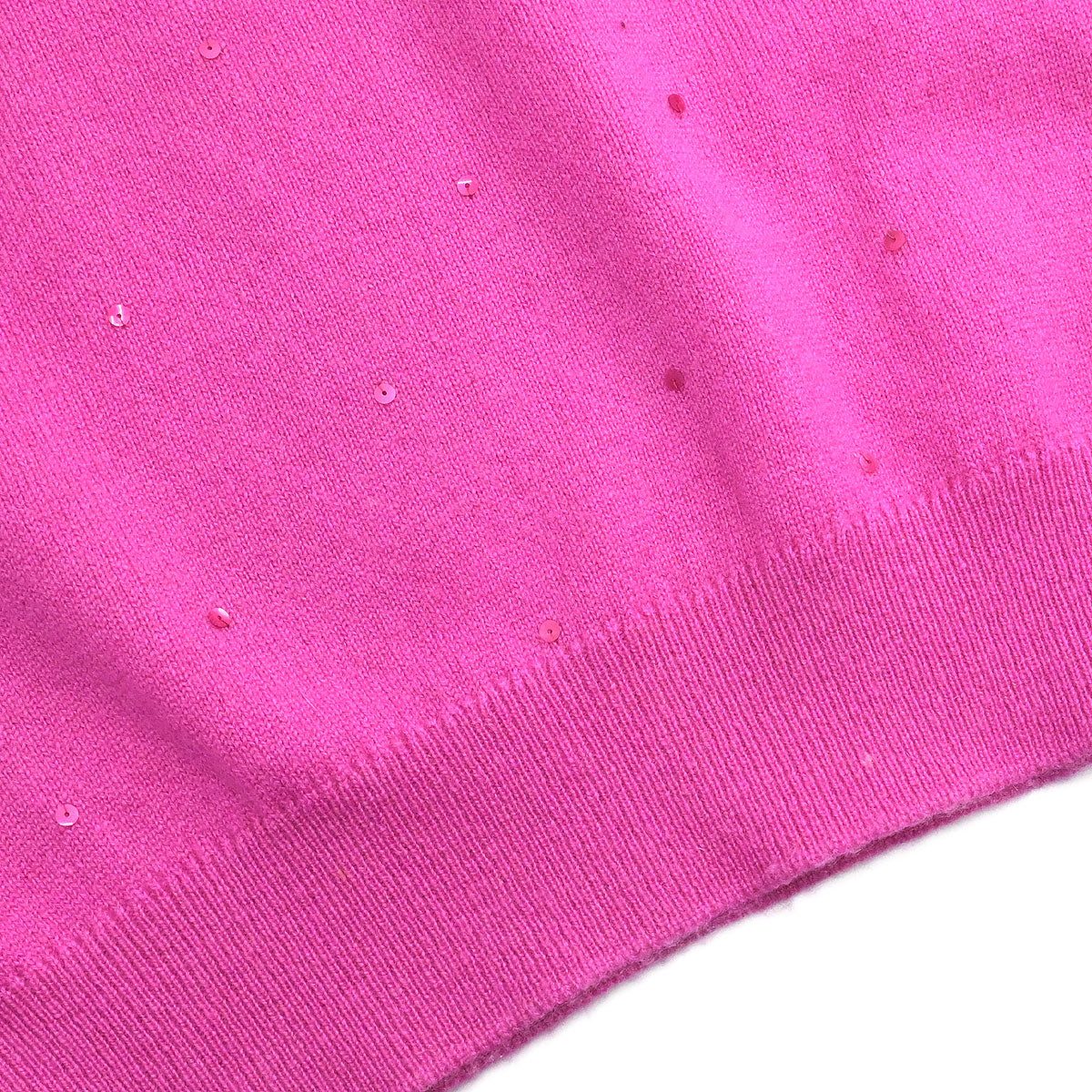 Chanel 1996 Short Sleeve Sweater Top Pink #38