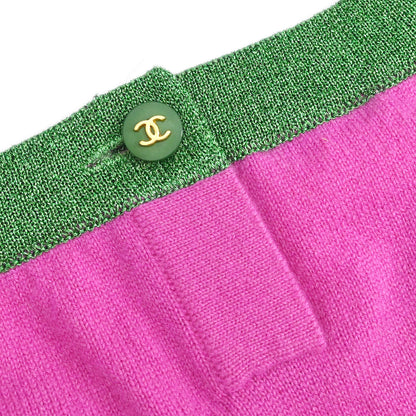 Chanel 1996 Short Sleeve Sweater Top Pink #38