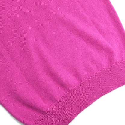 Chanel 1996 Short Sleeve Sweater Top Pink #38