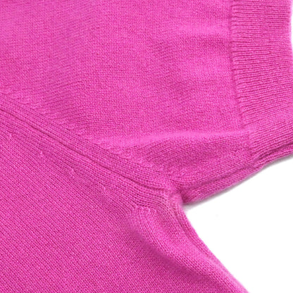 Chanel 1996 Short Sleeve Sweater Top Pink #38