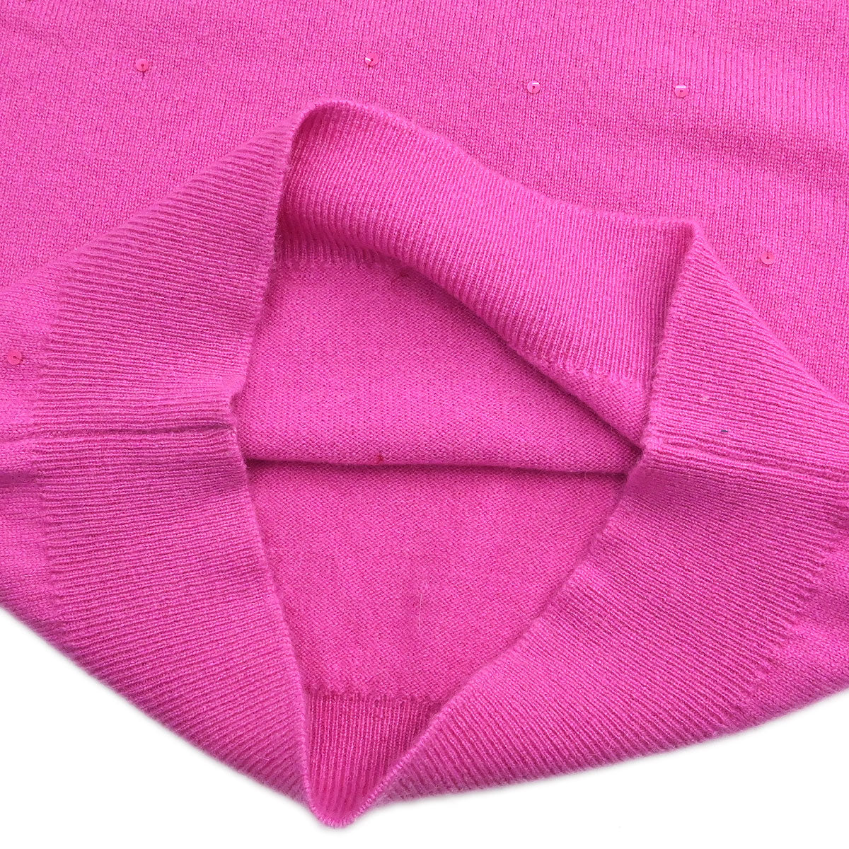 Chanel 1996 Short Sleeve Sweater Top Pink #38