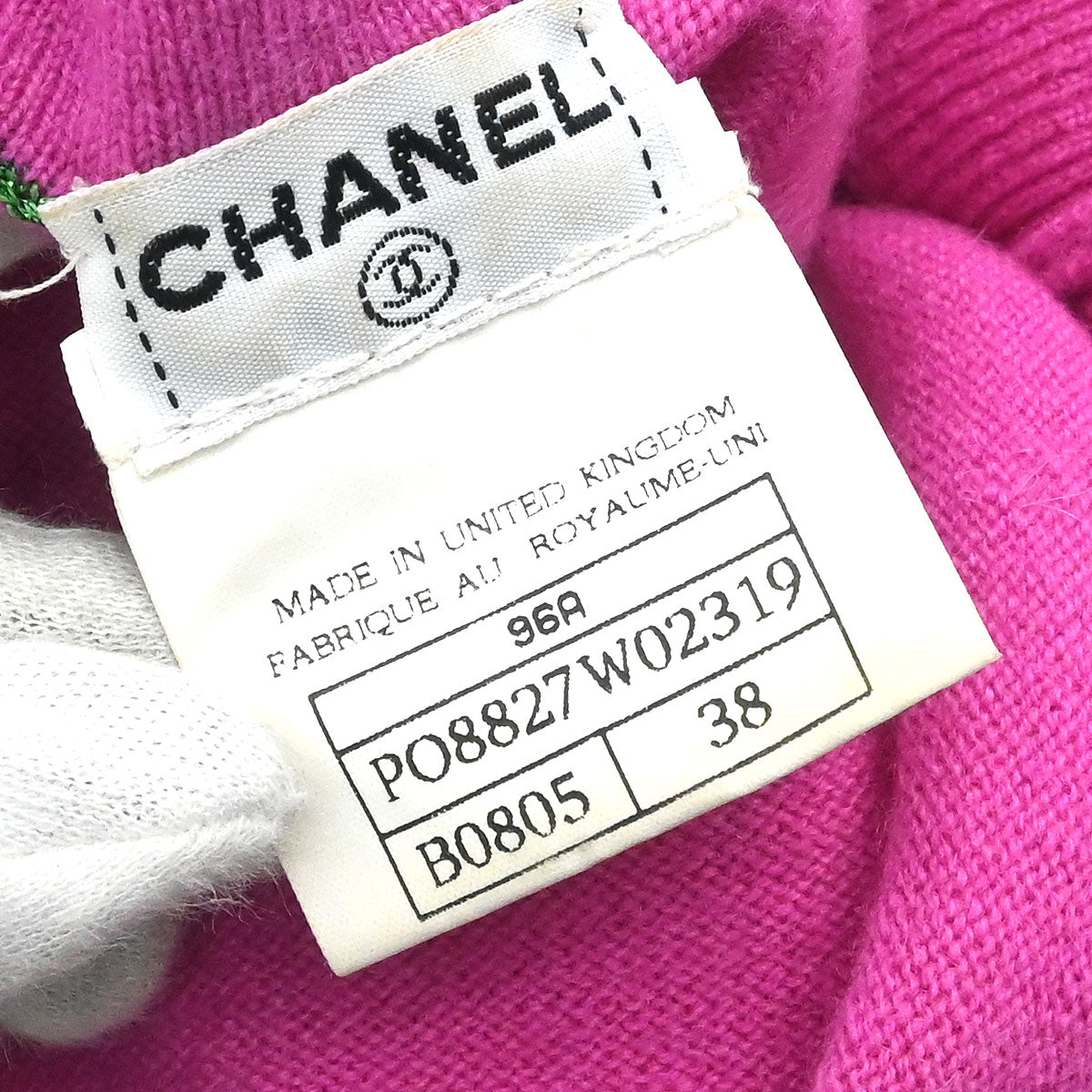 Chanel 1996 Short Sleeve Sweater Top Pink #38