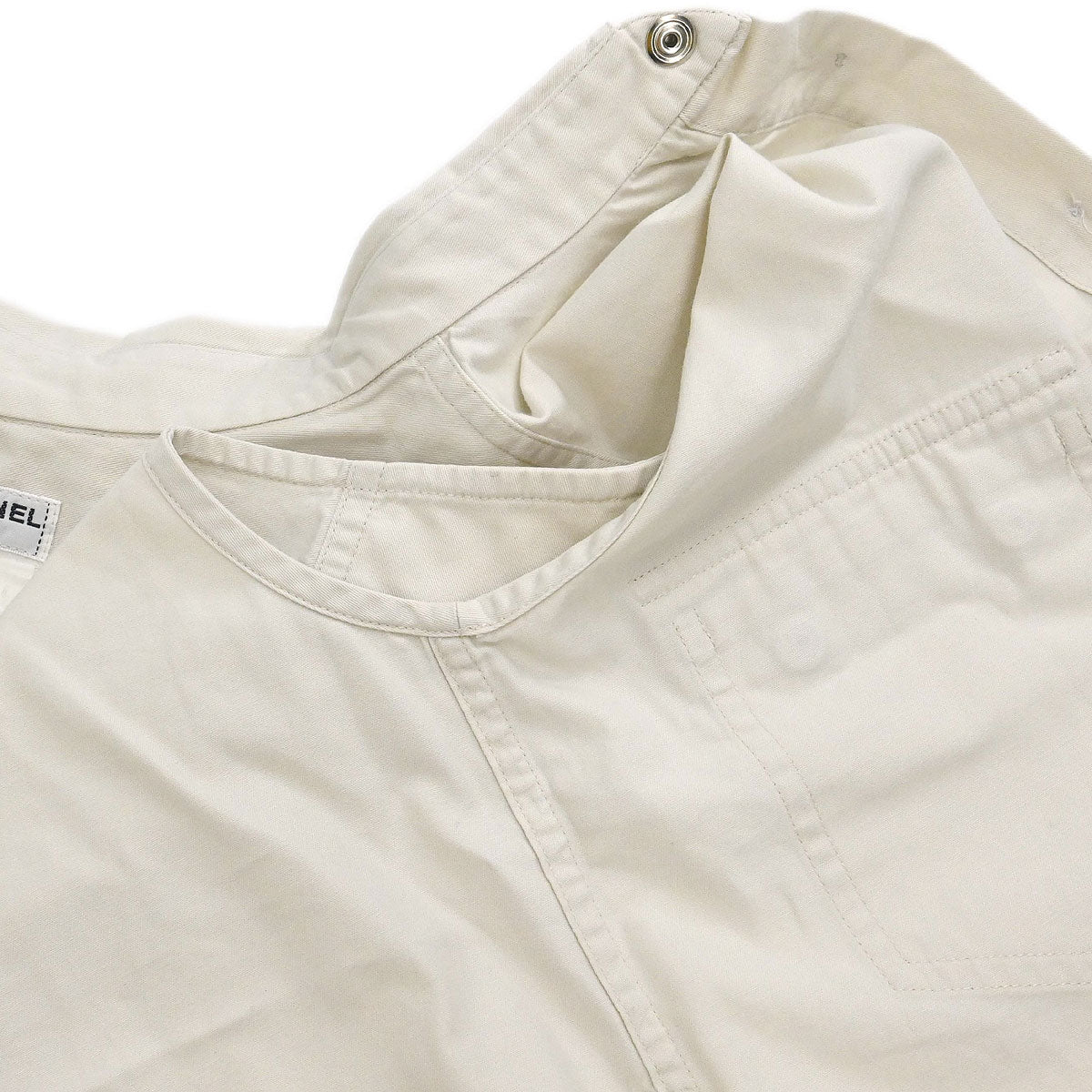 Chanel Single Breasted Jacket Vest Beige