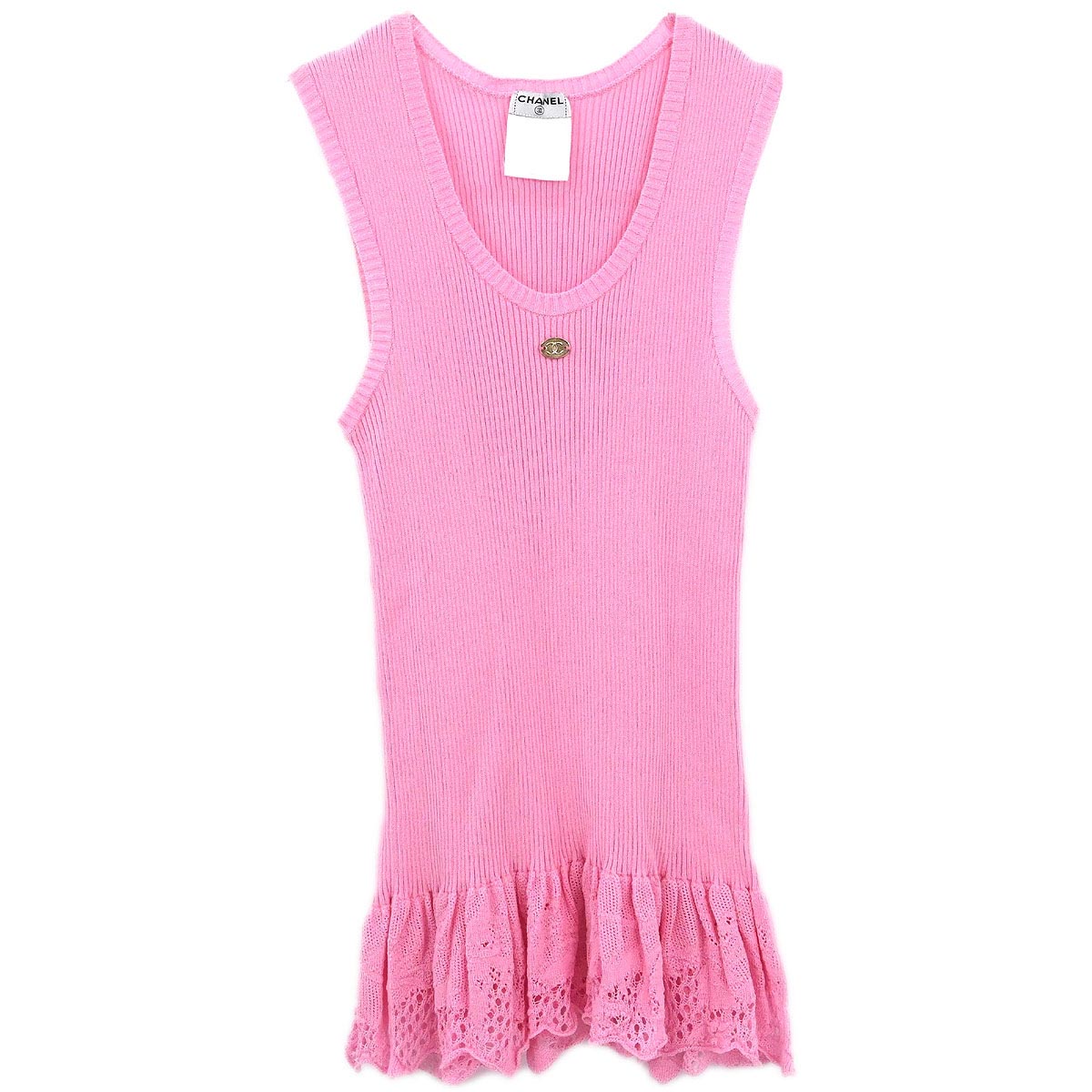 Chanel Sleeveless Tank Top Pink 06P #38