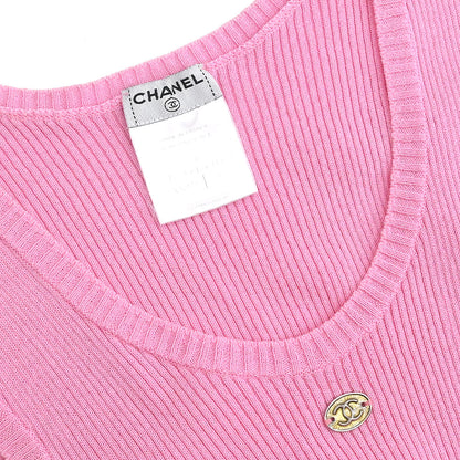 Chanel Sleeveless Tank Top Pink 06P #38