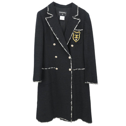 Chanel 2005 Emblem Double Breasted Jacket Black #38