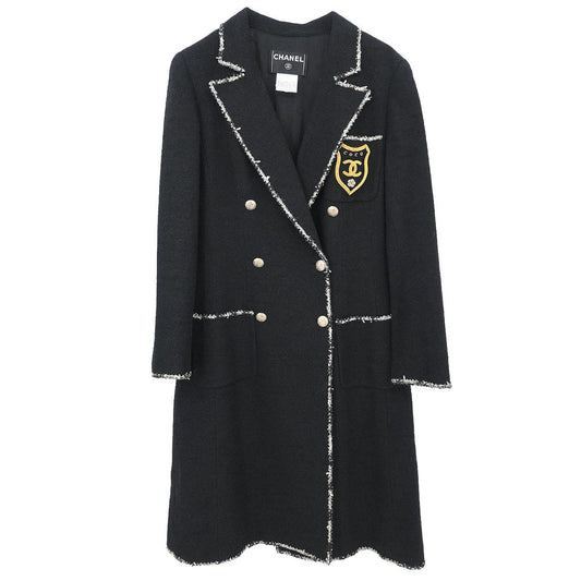 Chanel 2005 Emblem Double Breasted Jacket Black #38