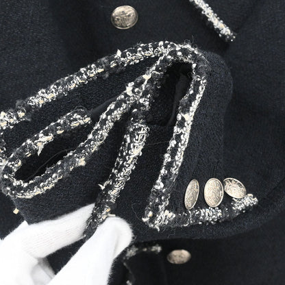 Chanel 2005 Emblem Double Breasted Jacket Black #38