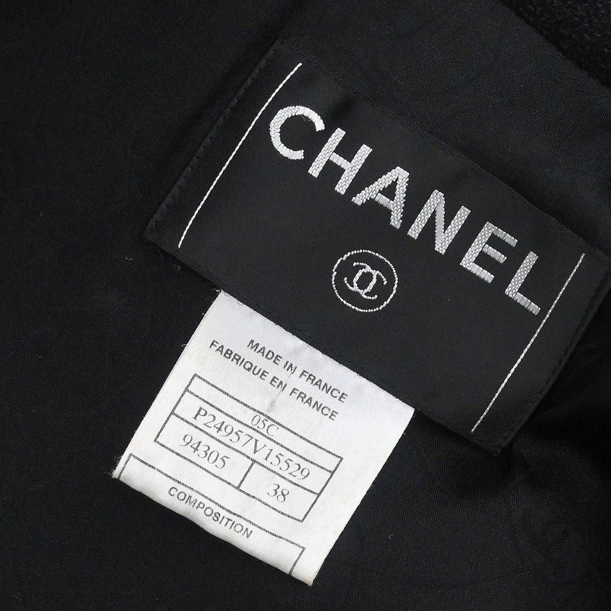 Chanel 2005 Emblem Double Breasted Jacket Black #38