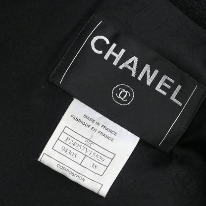 Chanel 2005 Emblem Double Breasted Jacket Black #38