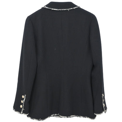 Chanel 2005 Emblem Single Breasted Jacket Black  #38