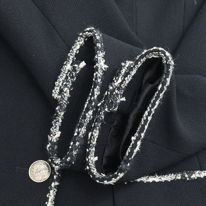 Chanel 2005 Emblem Single Breasted Jacket Black  #38