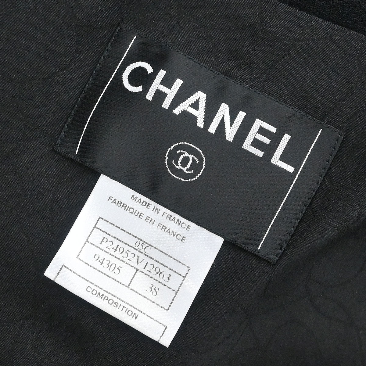 Chanel 2005 Emblem Single Breasted Jacket Black  #38