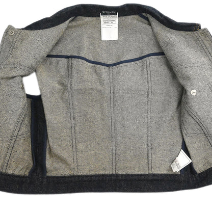 Chanel 1996 Vest Denim Jacket Indigo #36