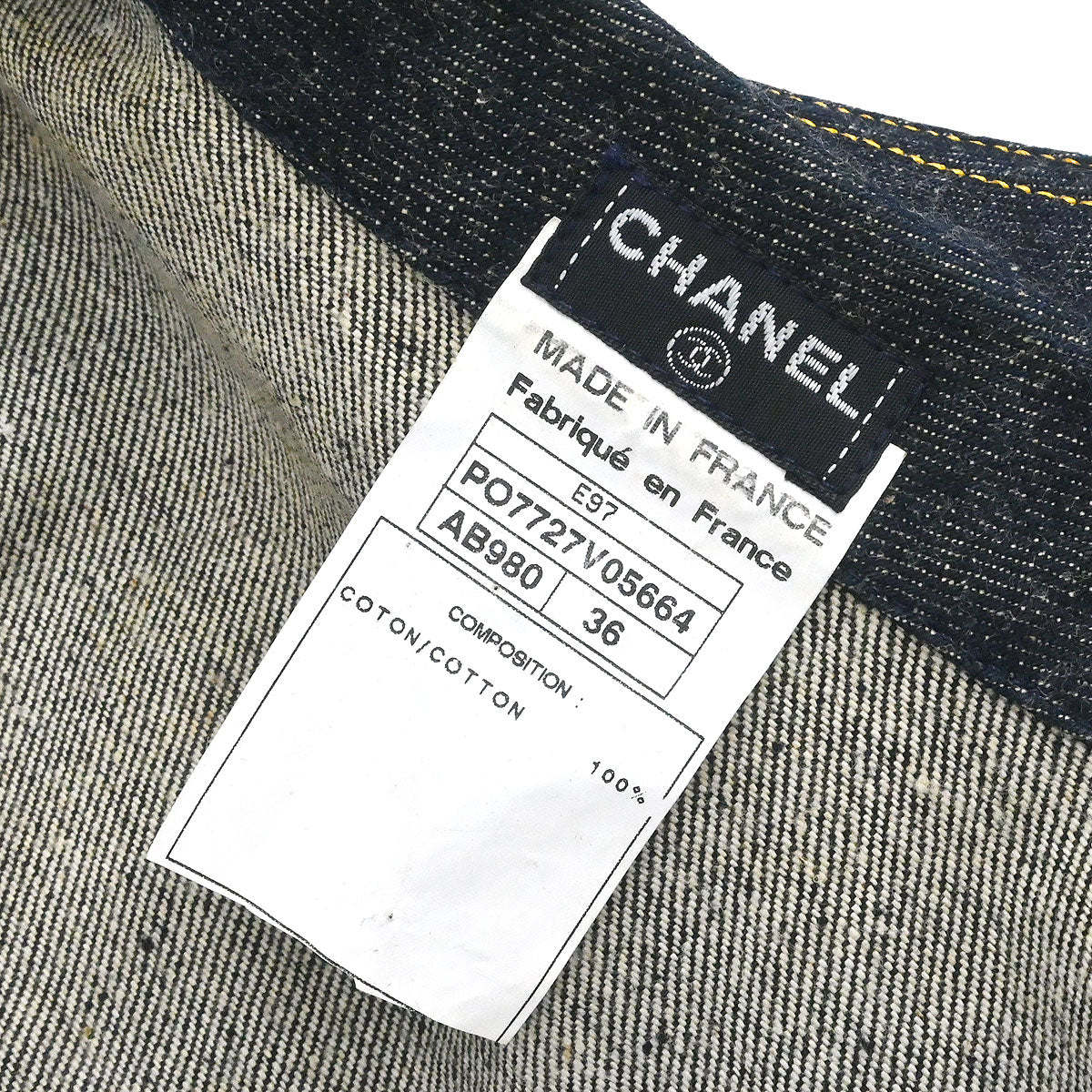 Chanel 1996 Vest Denim Jacket Indigo #36