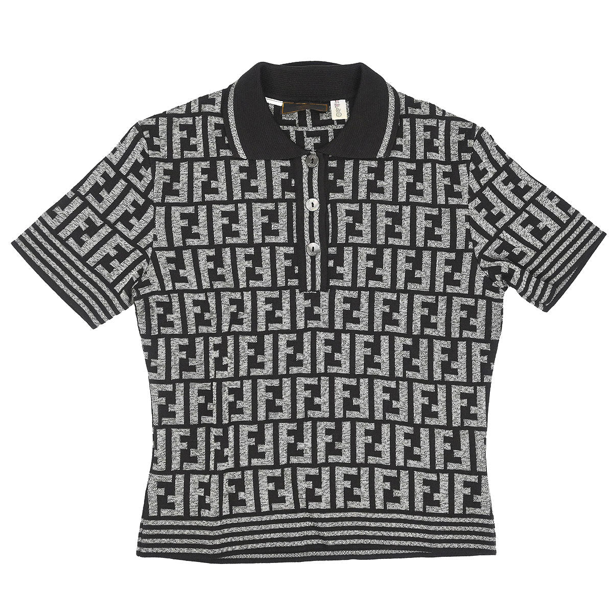 Fendi Top Polo Shirt Zucca Dark Brown