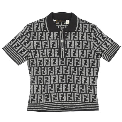 Fendi Top Polo Shirt Zucca Dark Brown
