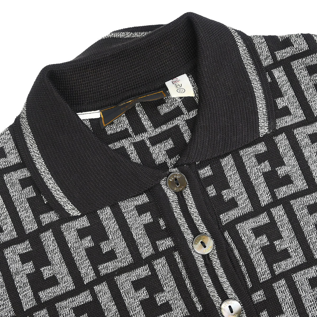 Fendi Top Polo Shirt Zucca Dark Brown
