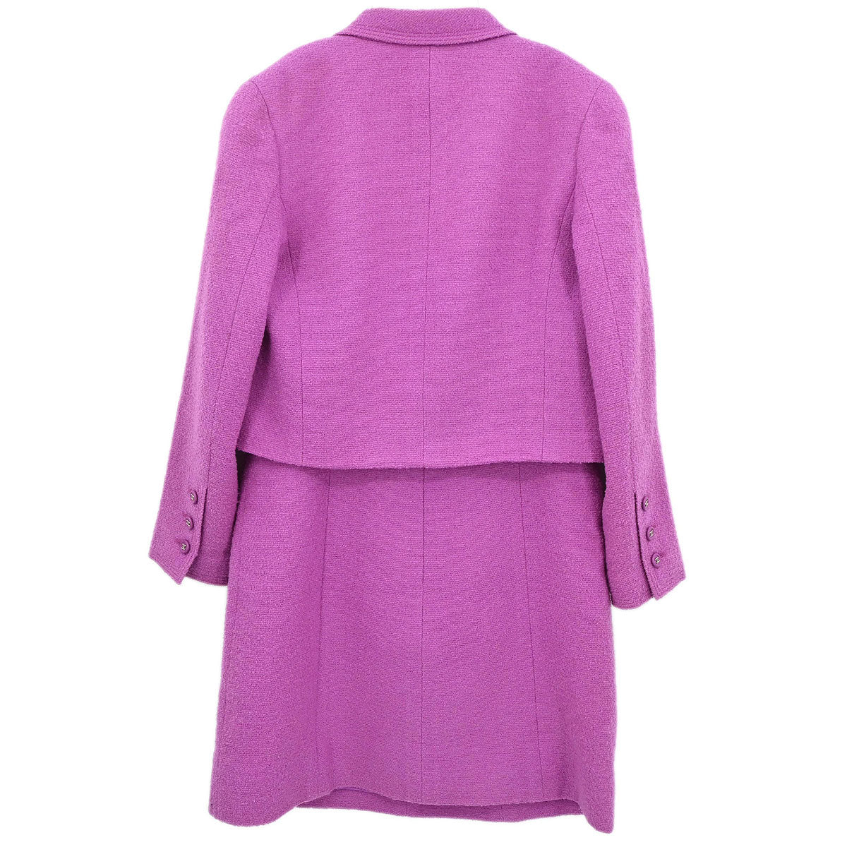Chanel 1996 Setup Suit Jacket Sleeveless Dress Purple #36