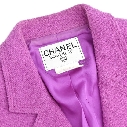 Chanel 1996 Setup Suit Jacket Sleeveless Dress Purple #36