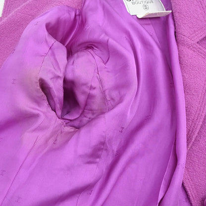 Chanel 1996 Setup Suit Jacket Sleeveless Dress Purple #36