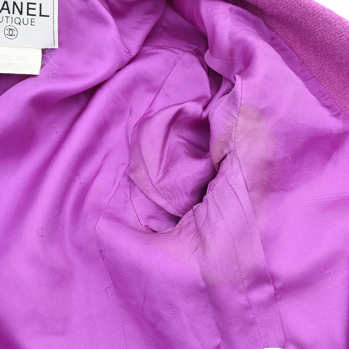 Chanel 1996 Setup Suit Jacket Sleeveless Dress Purple #36
